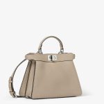 FENDI Peekaboo ISeeU Small Dove gray Selleria bag with 1254 hand-sewn topstitches - Image 4